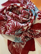 一年中使える綿絹素材のスカーフ♪(IBLUES)