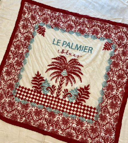 一年中使える綿絹素材のスカーフ♪(IBLUES)