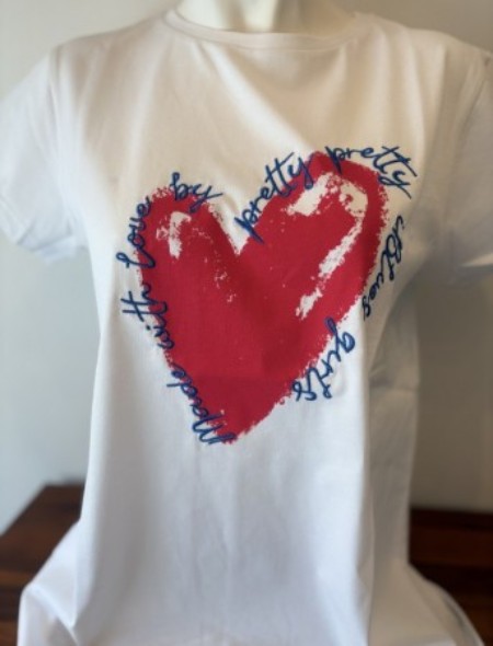 夏に映えるハート柄Tシャツ♪(IBLUES)
