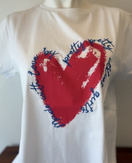 夏に映えるハート柄Tシャツ♪(IBLUES)