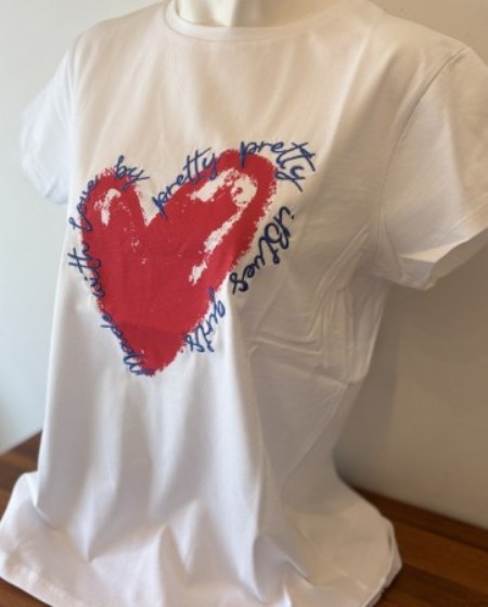 夏に映えるハート柄Tシャツ♪(IBLUES)