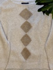 ラメニットダイア柄セーター♪