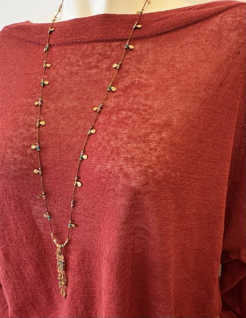 夏まで涼しい麻のニット♪(IBLUES)